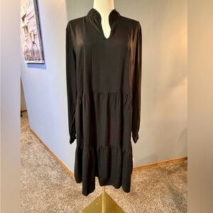 Vero Moda Black Tiered Long Sleeve Dress | L | NWT